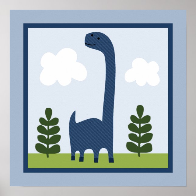 Bekvämt Dinosaur 2 Wall Art Poster (Framsidan)