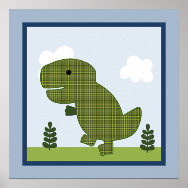 Bekvämt Dinosaur 3 Wall Art Poster (Framsidan)