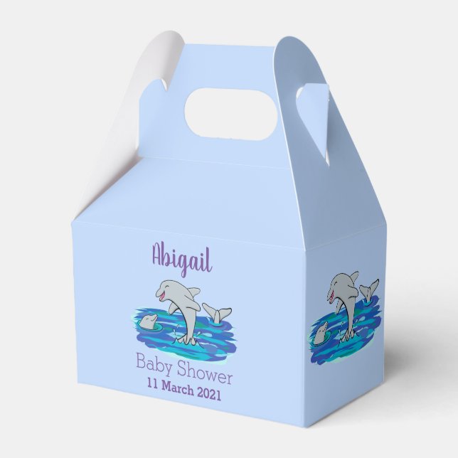 Bekvämt exempel på tecknaden av delfiner från lyck presentaskar (Framsidan Sidan)