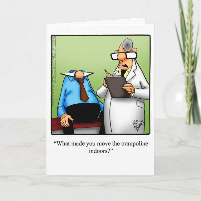 Bekvämt födelsedagshälsningskort Humor Kort (Framsida)