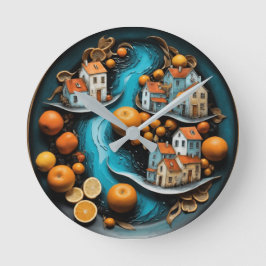 Bekvämt fruktid rund klocka