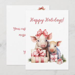 Bekvämt Glad helg Piggies Watercolor Cards