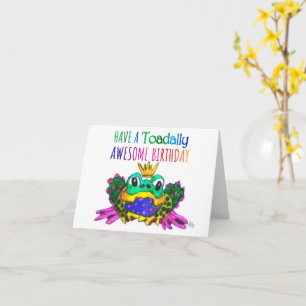 Bekvämt Grattis på födelsedagen Frog Greeting Card Kort