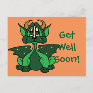 Bekvämt Grönt Baby Dragon Hämta snart vykort