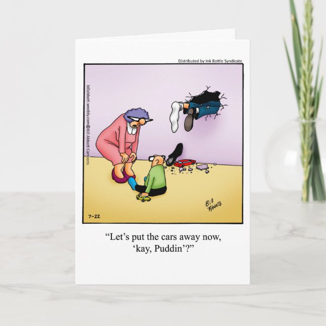 Bekvämt hälsningskort Fars dag Humor Kort (Framsida)
