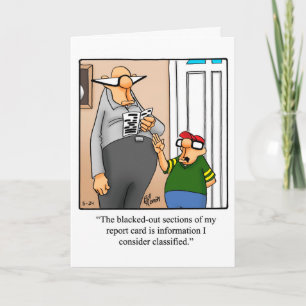 Bekvämt hälsningskort Fars dag humor Kort