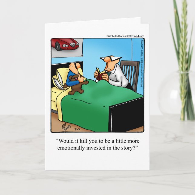 Bekvämt hälsningskort Fars dag Humor Kort (Framsida)