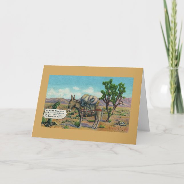 Bekvämt hälsningskort för Desert Life Kort (Framsida)