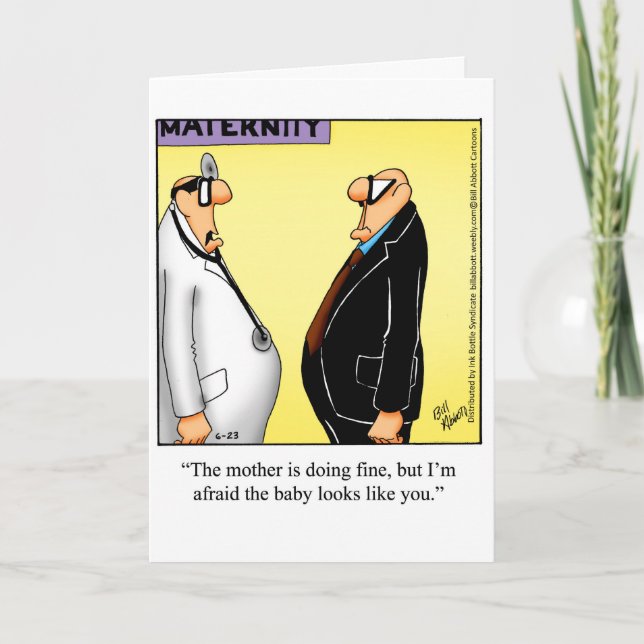 Bekvämt hälsningskort för Grattisar i Nyfödd bebis Kort (Framsida)