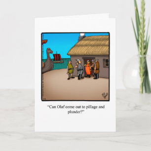 Bekvämt hälsningskort Grattis på födelsedagen Humo Kort