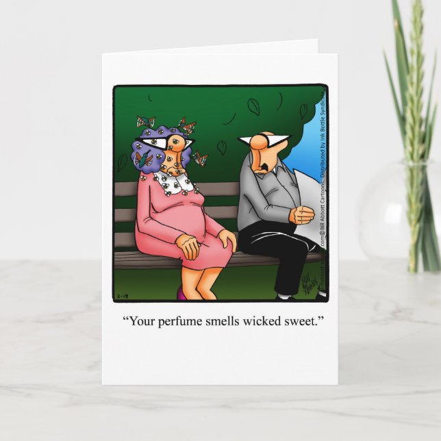 Bekvämt hälsningskort Grattis på födelsedagen Humo Kort (Framsida)