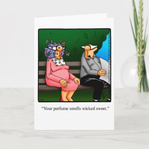 Bekvämt hälsningskort Grattis på födelsedagen Humo Kort