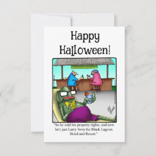 Bekvämt hälsningskort Happy halloween Humor