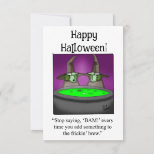 Bekvämt hälsningskort Happy halloween Humor