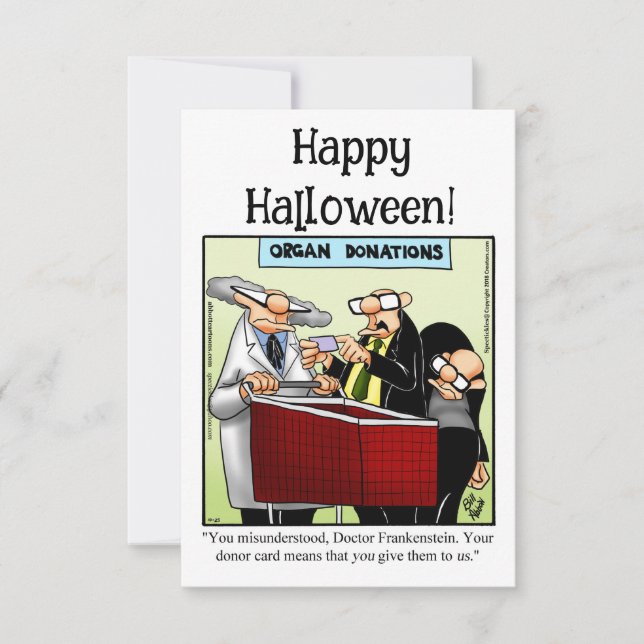 Bekvämt hälsningskort Happy halloween Humor (Framsida)
