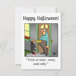 Bekvämt hälsningskort Happy halloween Humor