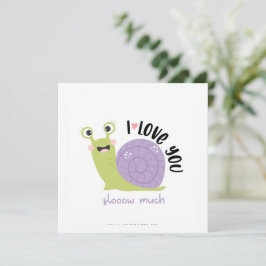 Bekvämt hälsningskort Snigel Valentines day Julkort
