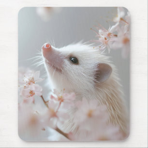 Bekvämt Hedgehog bland Vår Blommar Musmatta