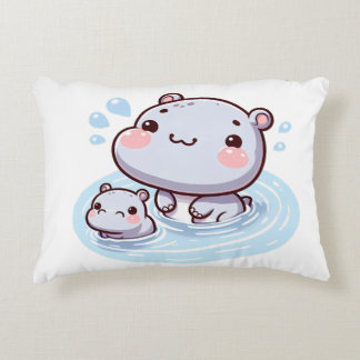 Bekvämt Hippo Family Cushion Prydnadskudde