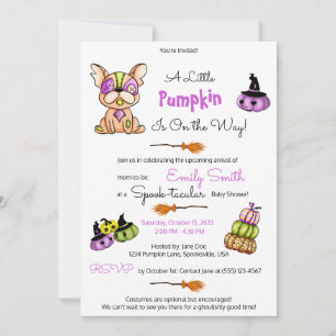 Bekvämt Hund, Pumpkin Patch Baby Shower Inbjudningar