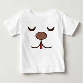 Bekvämt hund vit ansikte t shirt