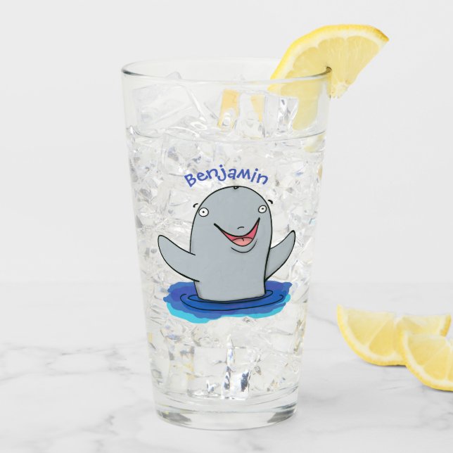 Bekvämt illustration av tecknaden i lycklig glaskopp (Bakside Is)