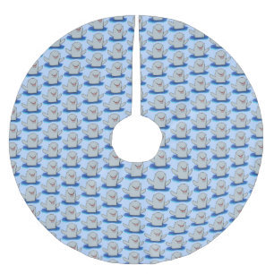 Bekvämt illustration av tecknaden i lycklig julgransmatta borstad polyester