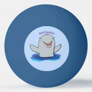 Bekvämt illustration av tecknaden i lycklig pingisboll