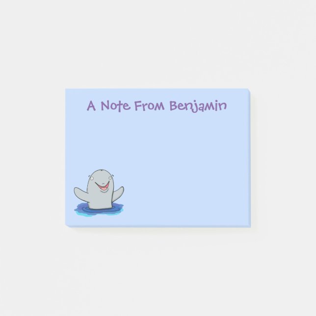 Bekvämt illustration av tecknaden i lycklig post-it block (Framsida)