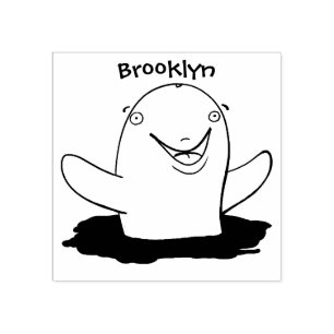 Bekvämt illustration av tecknaden i lycklig stämpel