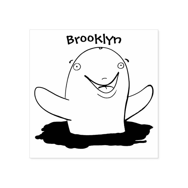 Bekvämt illustration av tecknaden i lycklig stämpel (Tryck)