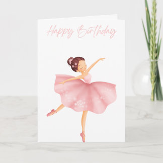 Bekvämt illustrerad Little Ballerina, barn Kort