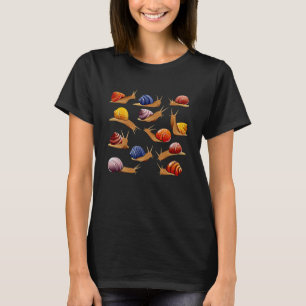 Bekvämt illustrerad sniglar dekorera snigel t shirt