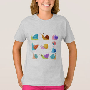 Bekvämt illustrerad Sniglar Vintage Snigel Älska T Shirt