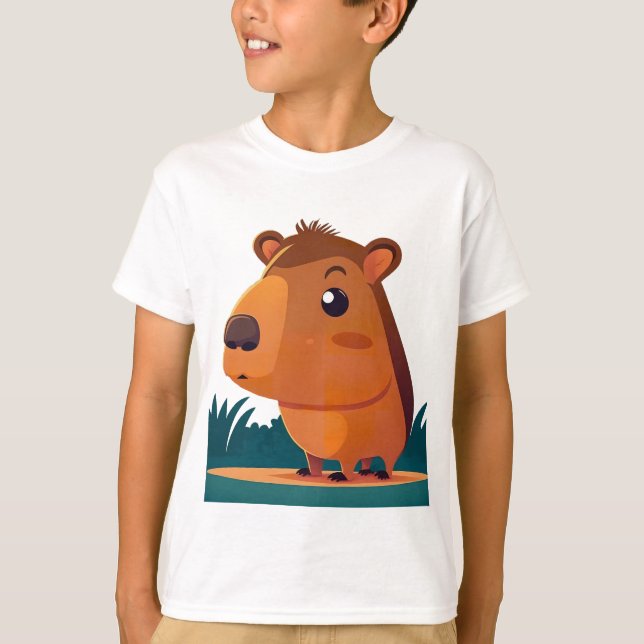 Bekvämt kapybara t shirt (Framsida)