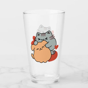 Bekvämt katt och Hund Hug - Meow & Woof Design Glaskopp