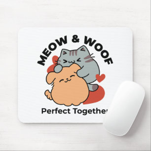 Bekvämt katt och Hund Hug - Meow & Woof Design Musmatta