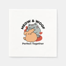Bekvämt katt och Hund Hug - Meow & Woof Design