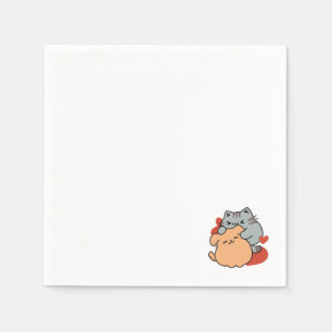 Bekvämt katt och Hund Hug - Meow & Woof Design Pappersservett