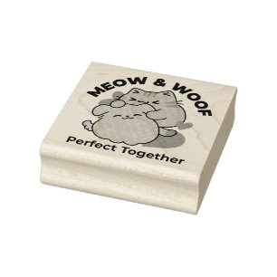 Bekvämt katt och Hund Hug - Meow & Woof Design Stämpel