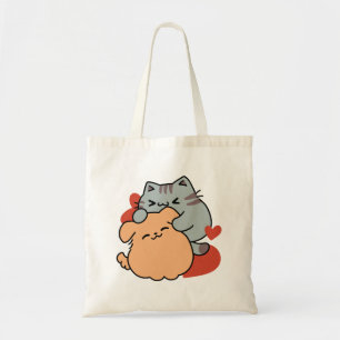 Bekvämt katt och Hund Hug - Meow & Woof Design Tygkasse
