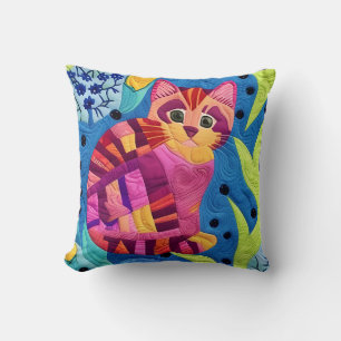 Bekvämt kattfilt som design kudde
