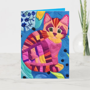 Bekvämt kattfilt som design tack kort