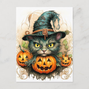 Bekvämt Little Kattunge Witch Vykort