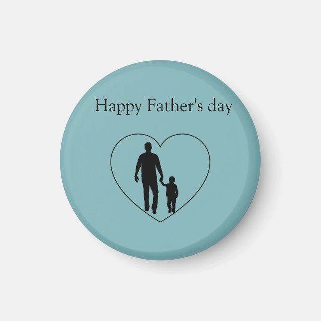 Bekvämt Lycklig Fars dag Magnet (Framsidan)