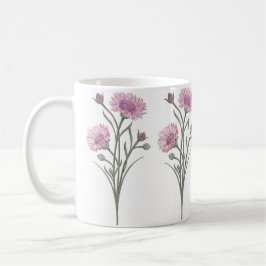 Bekvämt målade Rosa Vild Flowers Kaffemugg