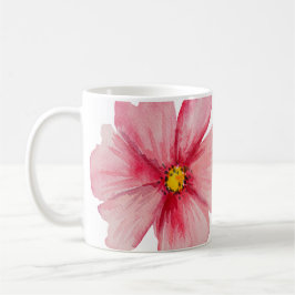 Bekvämt målade Rosa Vild Flowers Kaffemugg