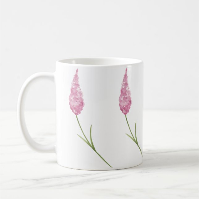 Bekvämt målade Rosa Vild Flowers Kaffemugg (Vänster)