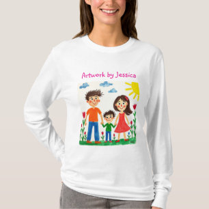 Bekvämt med ditt barns teckningsmålning t shirt