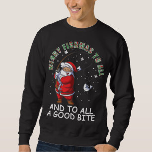 Bekvämt Merry Fishmas till hela julfamiljen Matchi Lång Ärmad Tröja